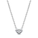 925 Silver Necklace Lady Charm Jewelry Circular Cut Necklace