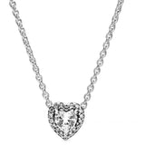 925 Silver Necklace Lady Charm Jewelry Circular Cut Necklace