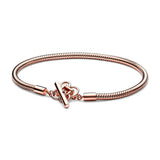 Vintage Love Snake Bone Bracelet 925 Sterling Silver Jewelry
