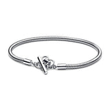 Vintage Love Snake Bone Bracelet 925 Sterling Silver Jewelry