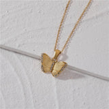 European Style Gold-Plated Butterfly Necklace