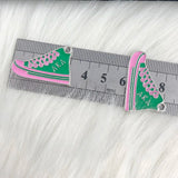 Greek Pink Green Bowknot High Heel Shoe Charms for Women Pendant