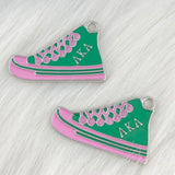 Greek Pink Green Bowknot High Heel Shoe Charms for Women Pendant