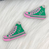 Greek Pink Green Bowknot High Heel Shoe Charms for Women Pendant