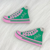 Greek Pink Green Bowknot High Heel Shoe Charms for Women Pendant