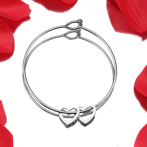 Stainless Steel 18K Plated Mother's Bracelet Bangle