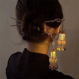 Palace Lantern Hairpin Clips Metal Hair Sticks Forks for Hanfu Dress