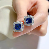 Royal 7 * 7 Horse-eye and Diamond Earrings