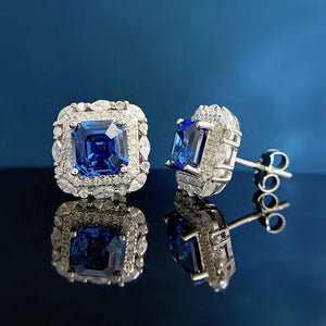 Royal 7 * 7 Horse-eye and Diamond Earrings