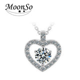 Silver Heart Shape Pendants Necklace for Women x703S