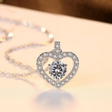 Silver Heart Shape Pendants Necklace for Women x703S
