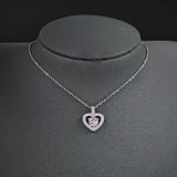 Silver Heart Shape Pendants Necklace for Women x703S