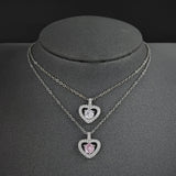 Silver Heart Shape Pendants Necklace for Women x703S