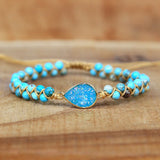 Friendship Wrap Bracelets for Men and Women with Droplet Charm