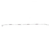 Geometric CZ Bar Link Chain 925 Sterling Silver Bracelet