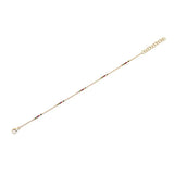 Geometric CZ Bar Link Chain 925 Sterling Silver Bracelet