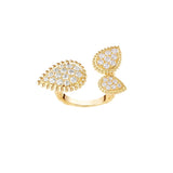 Diamond Bead Edge Drip Ring - Holiday Accessory