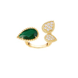 Diamond Bead Edge Drip Ring - Holiday Accessory
