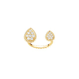 Diamond Bead Edge Drip Ring - Holiday Accessory