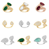 Diamond Bead Edge Drip Ring - Holiday Accessory