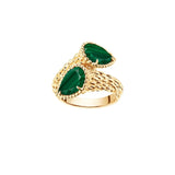 Diamond Bead Edge Drip Ring - Holiday Accessory