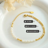 Natural Freshwater Pearl Chain Necklace & Bracelet Set