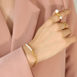 Natural Freshwater Pearl Chain Necklace & Bracelet Set