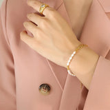 Natural Freshwater Pearl Chain Necklace & Bracelet Set