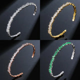 Silver Princess Bangle Bracelet Open Anniversary Jewelry