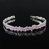 Silver Princess Bangle Bracelet Open Anniversary Jewelry