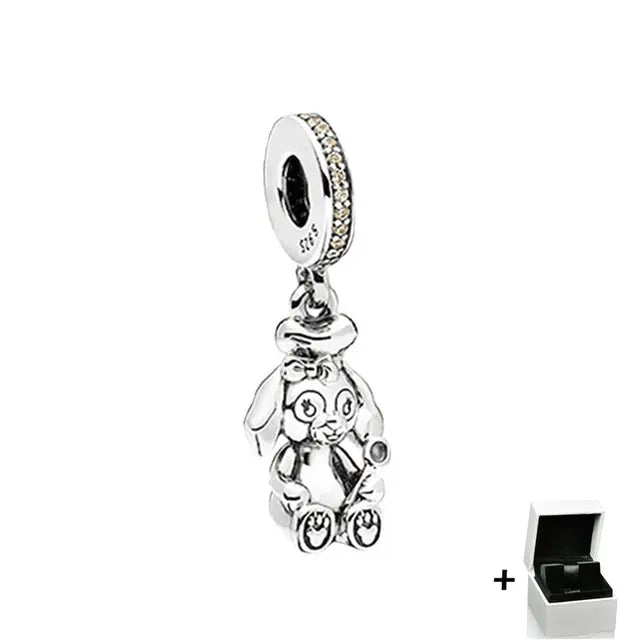 925 Sterling Silver Puppy Earphone Pendant Ladies Jewelry