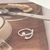 Irregular Wave Pearl Ring Female Niche Sense Ring