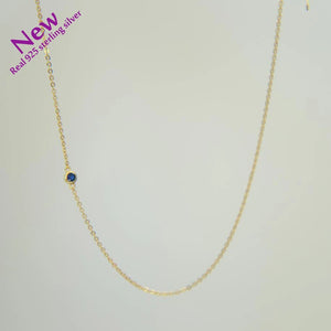 925 Sterling Silver CZ Charm Choker Necklace for Women
