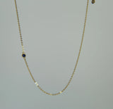 925 Sterling Silver CZ Charm Choker Necklace for Women