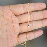 925 Sterling Silver CZ Charm Choker Necklace for Women