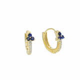 925 Sterling Silver CZ Huggie Hoop Earrings
