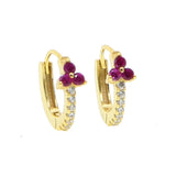 925 Sterling Silver CZ Huggie Hoop Earrings