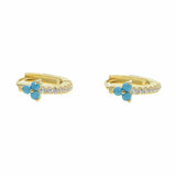 925 Sterling Silver CZ Huggie Hoop Earrings