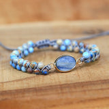 Vintage Kyanite Friendship Wrap Bracelet Natural Stone DIY Jewelry