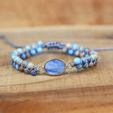 Vintage Kyanite Friendship Wrap Bracelet Natural Stone DIY Jewelry