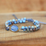 Vintage Kyanite Friendship Wrap Bracelet Natural Stone DIY Jewelry