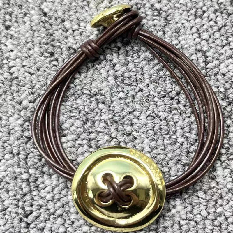 925 Silver High Button Cord Women's Bracelet - Summer Holiday Gift