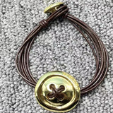 925 Silver High Button Cord Women's Bracelet - Summer Holiday Gift
