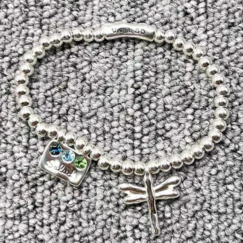 Dragonfly Bracelet 925 Silver Gems Summer Holiday Gift