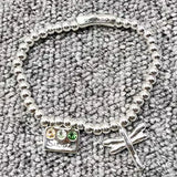 925 Silver Gem Dragonfly Bracelet Romantic Holiday Gift