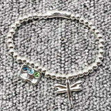 Silver Colored Gems Dragonfly Bracelet Summer Romantic Holiday Gift
