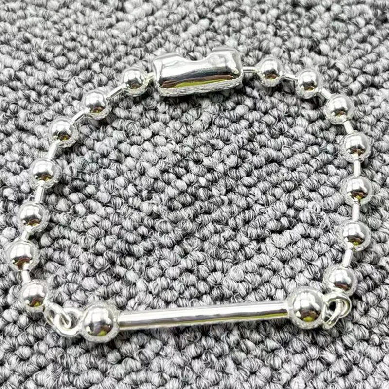 Electroplated 925 Silver DIY Letter Pendant Bracelet