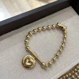 Electroplated 925 Silver DIY Letter Pendant Bracelet