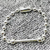 Electroplated 925 Silver Letter Pendant Women's Bracelet Gift