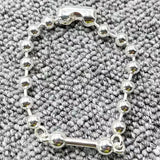 Electroplated 925 Silver DIY Letter Pendant Bracelet